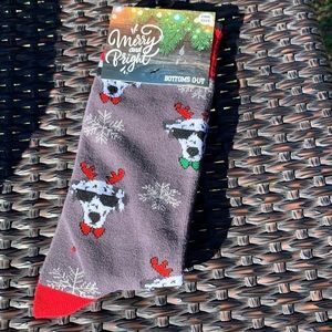 Bottoms O U T holiday socks/ dog